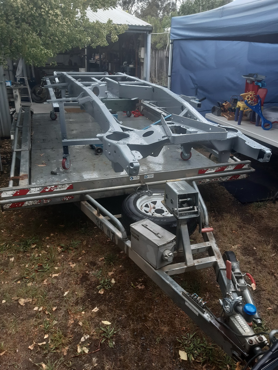 Chassis on trailer wet